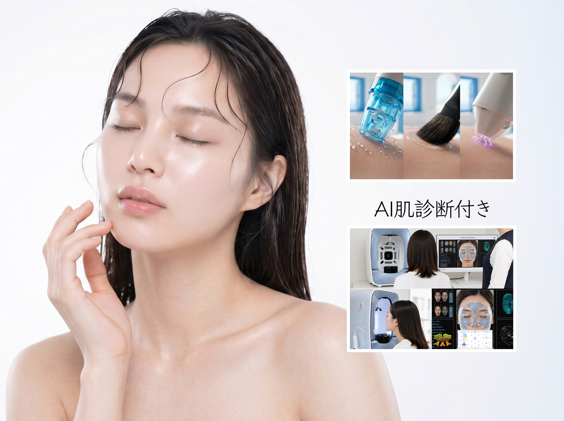 AI肌診断による肌分析