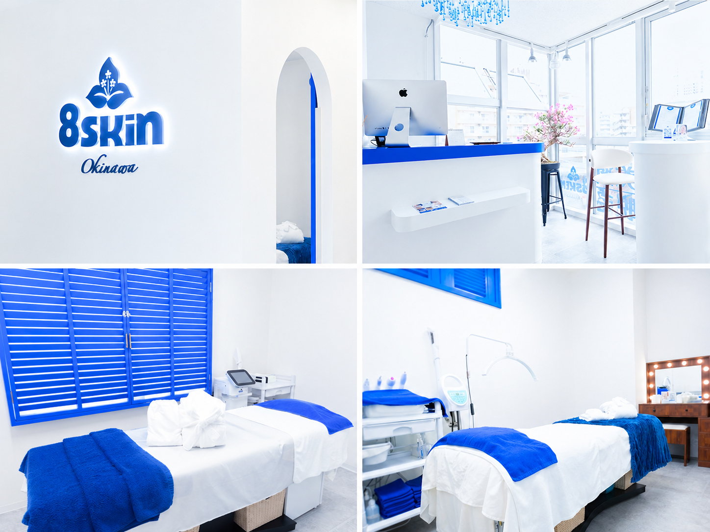 人目を気にせず過ごせる8skin salonの内装